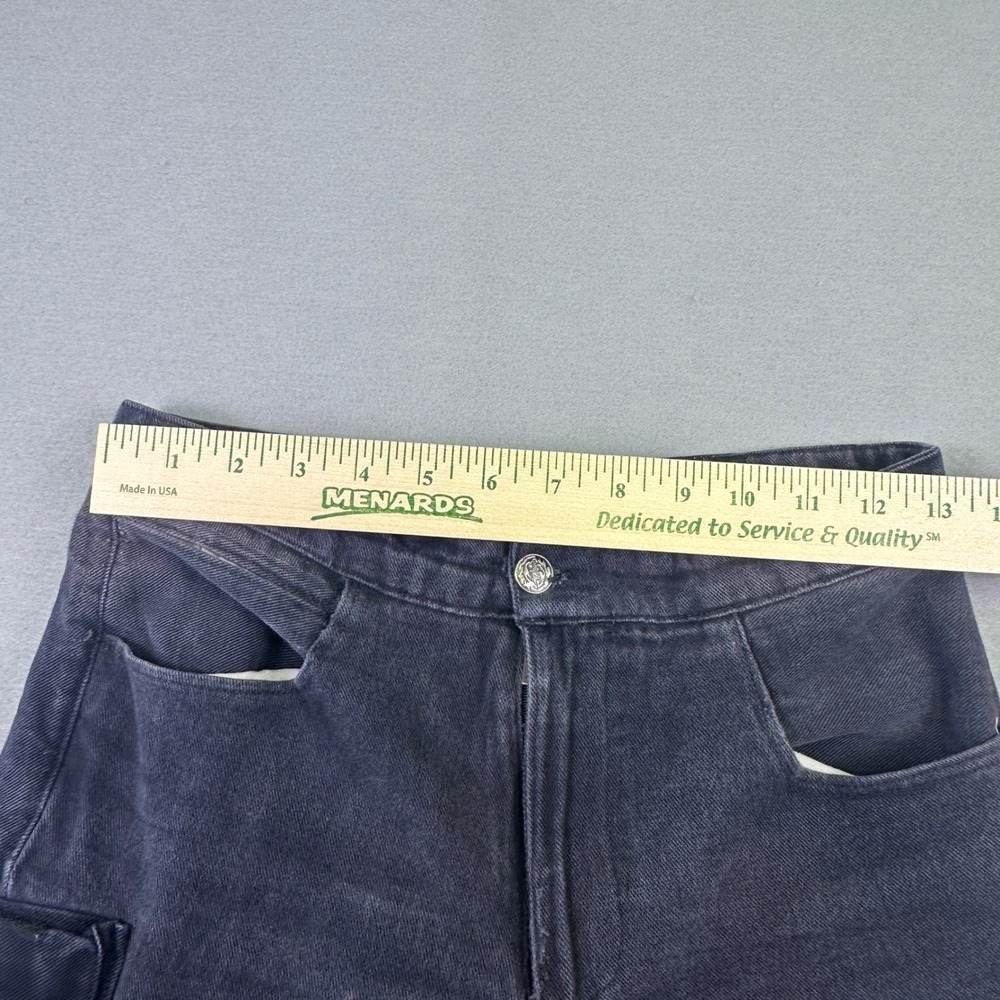 Vintage Levi's Jeans Women's Size 26 Black Color Block‎ Patchwork Straight Y2K - Picture 4 of 8